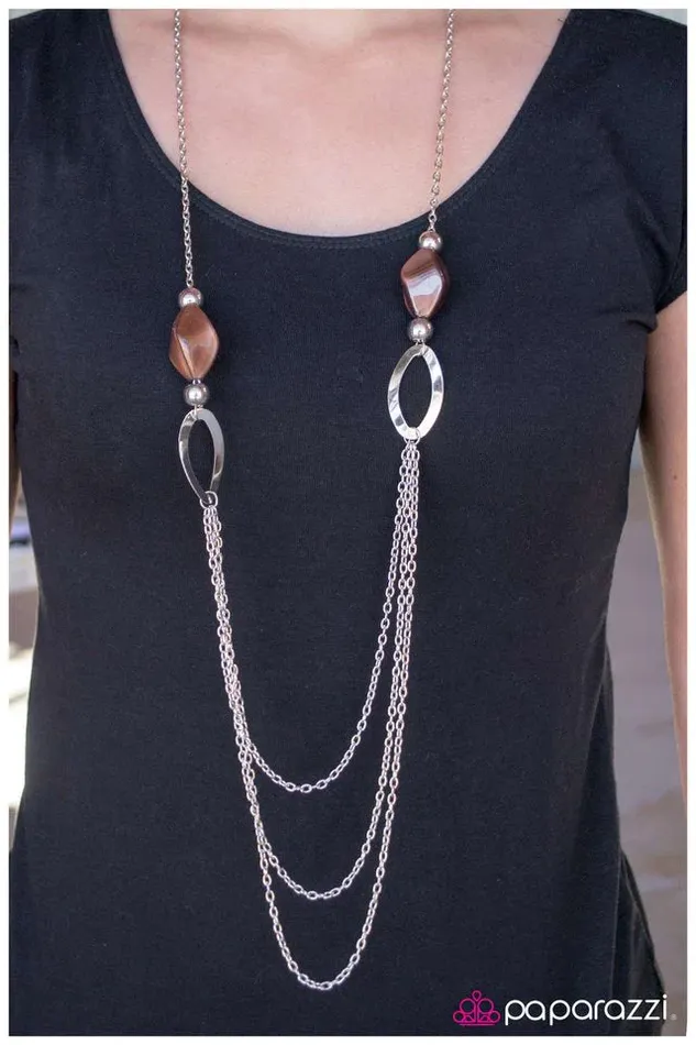 Necklaces Paparazzi Necklace My Head Is Spinning Brown Paparazzi Jewelry
