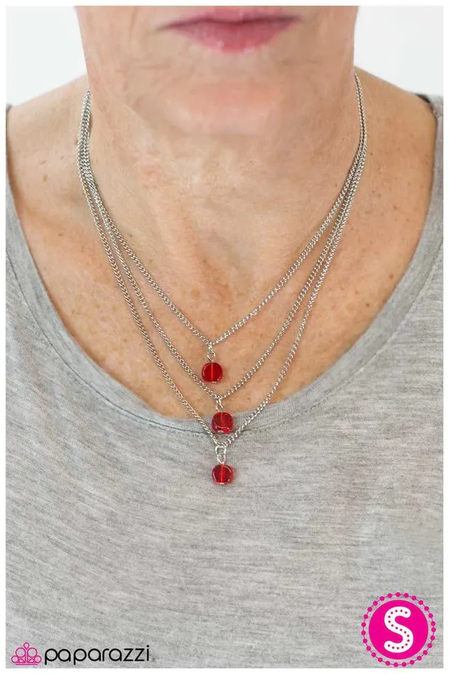 Necklaces Paparazzi Necklace Never Forget Red Paparazzi Jewelry