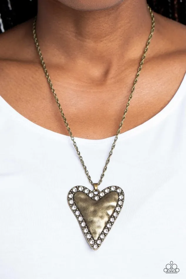 Necklaces Paparazzi Necklace Radiant Romeo Brass Paparazzi Jewelry