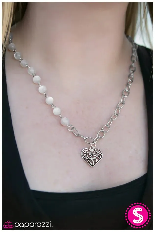 Necklaces Paparazzi Necklace This May HEART A Little White Paparazzi Jewelry