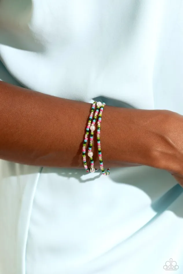 Paparazzi Bracelet Colorblock Cache Green Paparazzi Jewelry Bracelets
