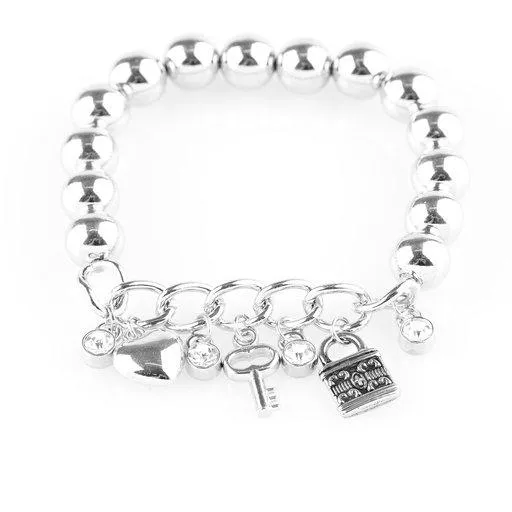 Paparazzi Bracelet Feelin Flirtatious White Paparazzi Jewelry Bracelets