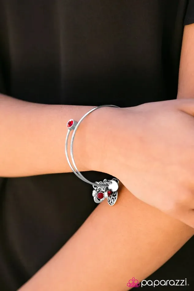 Paparazzi Bracelet Love To Bits Red Paparazzi Jewelry Bracelets
