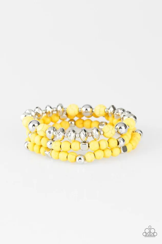 Paparazzi Bracelet Mountain Artist Yellow Paparazzi Jewelry Bracelets