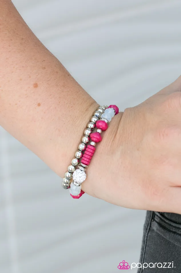 Paparazzi Bracelet My Dance Card Is Full Pink Paparazzi Jewelry Bracelets