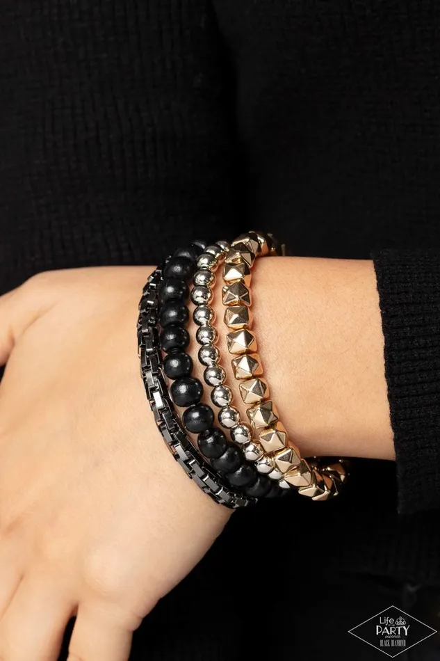 Paparazzi Bracelet Retro Rocker Multi Paparazzi Jewelry Bracelets