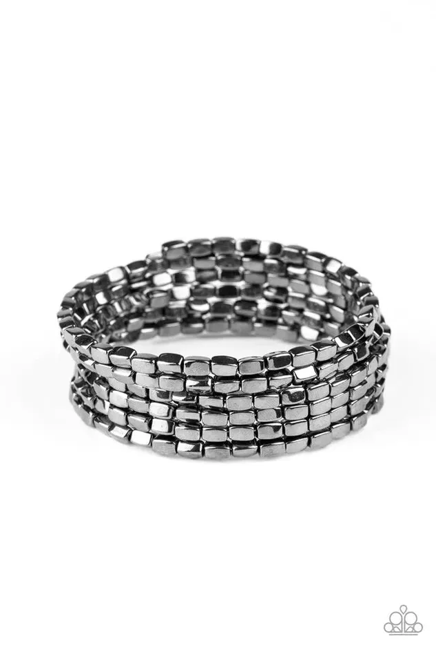 Paparazzi Bracelet Stunningly Stacked Black Paparazzi Jewelry Bracelets