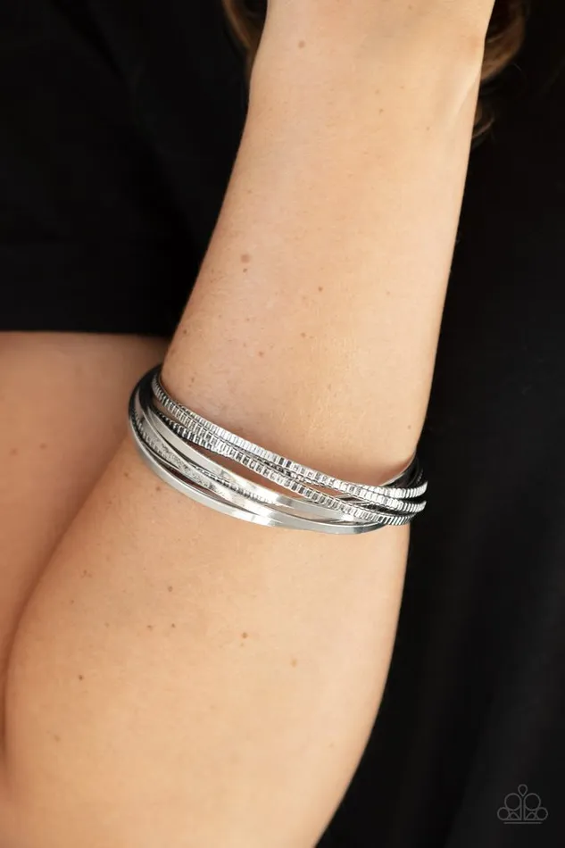 Paparazzi Bracelet Trending in Tread Silver Paparazzi Jewelry Bracelets