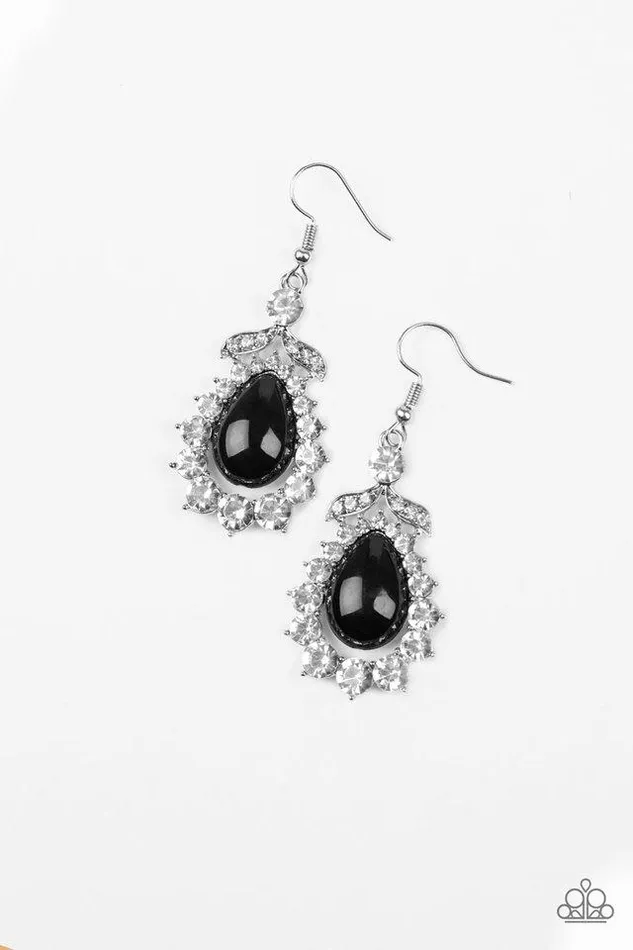 Paparazzi Earring Award Winning Shimmer Black Paparazzi Jewelry Earrings