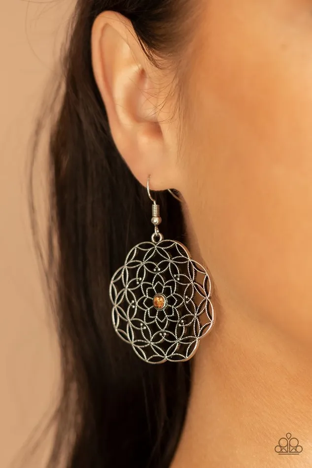 Paparazzi Earring Botanical Bash Brown Paparazzi Jewelry Earrings