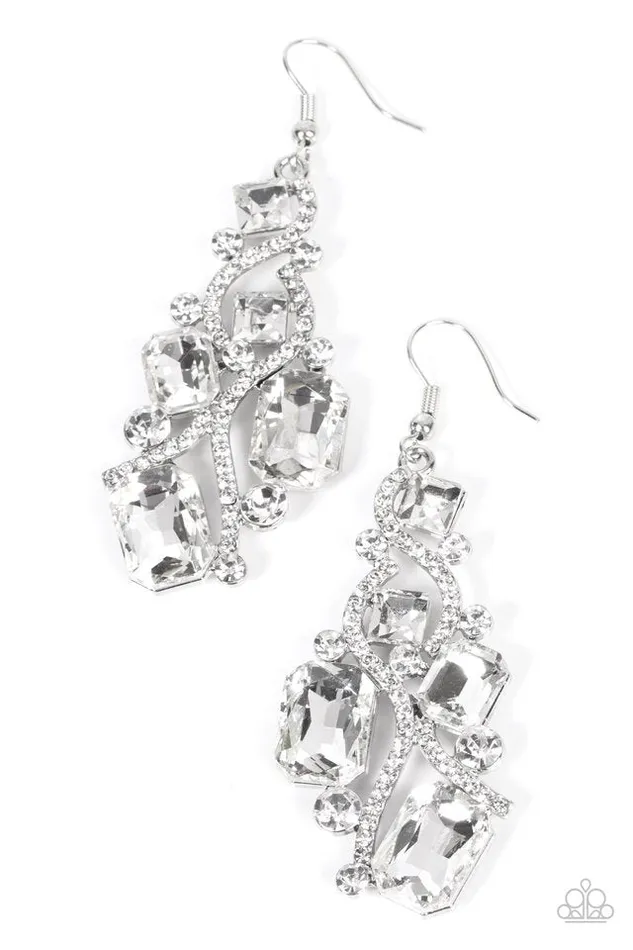 Paparazzi Earring Interstellar Illumination White Paparazzi Jewelry Earrings Paparazzi Earring Interstellar Illumination White Paparazzi Jewelry Earrings