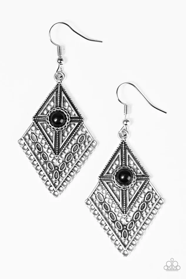 Paparazzi Earring Paradise ISLANDER Black Paparazzi Jewelry Earrings
