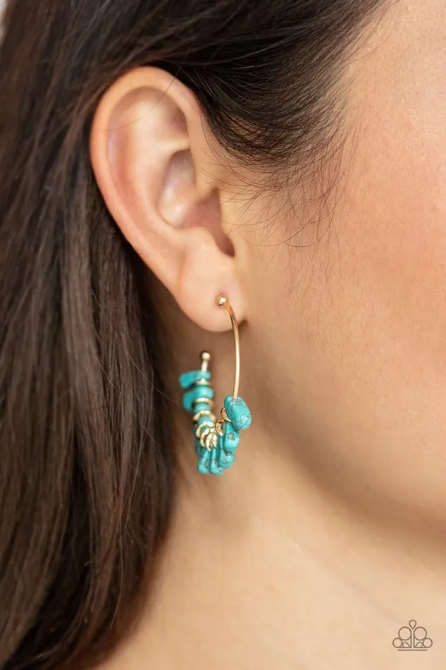 Paparazzi Earring Poshly Primitive Gold Paparazzi Jewelry Earrings
