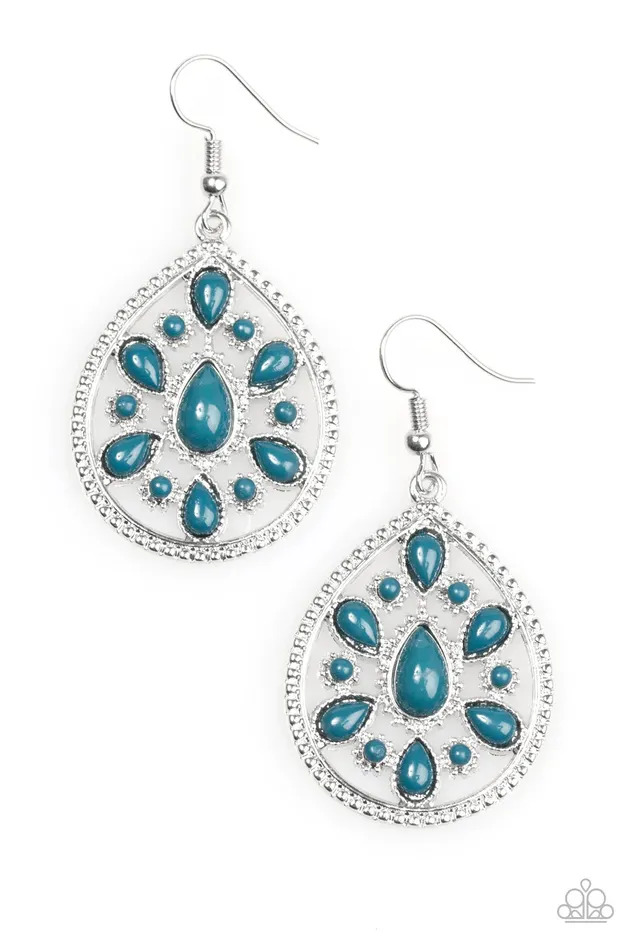 Paparazzi Earring Pretty Princess Blue Paparazzi Jewelry Earrings