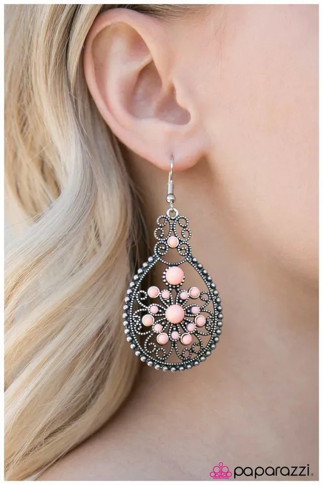 Paparazzi Earring Searching For Mr Right Pink Paparazzi Jewelry Earrings