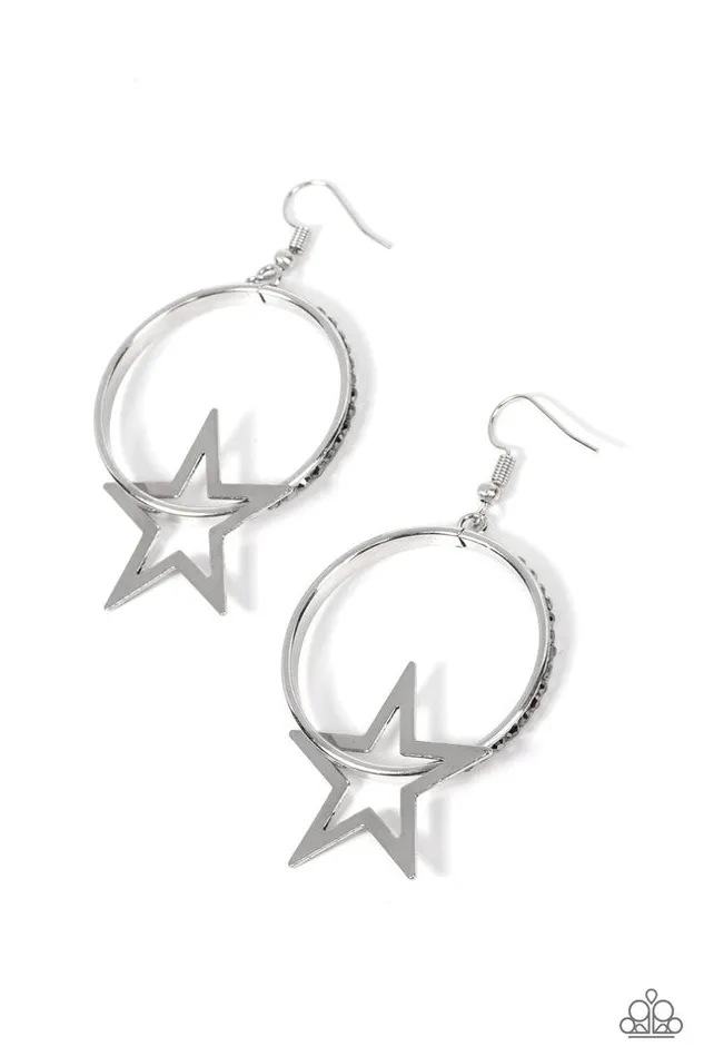 Paparazzi Earring Superstar Showcase Silver Paparazzi Jewelry Earrings Paparazzi Earring Superstar Showcase Silver Paparazzi Jewelry Earrings
