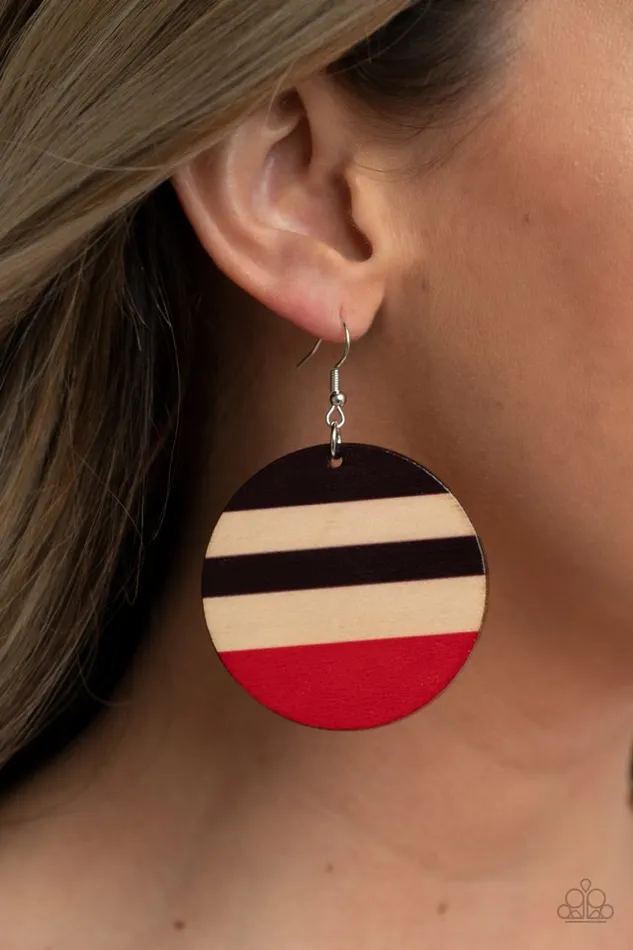 Paparazzi Earring Yacht Party Red Paparazzi Jewelry Earrings