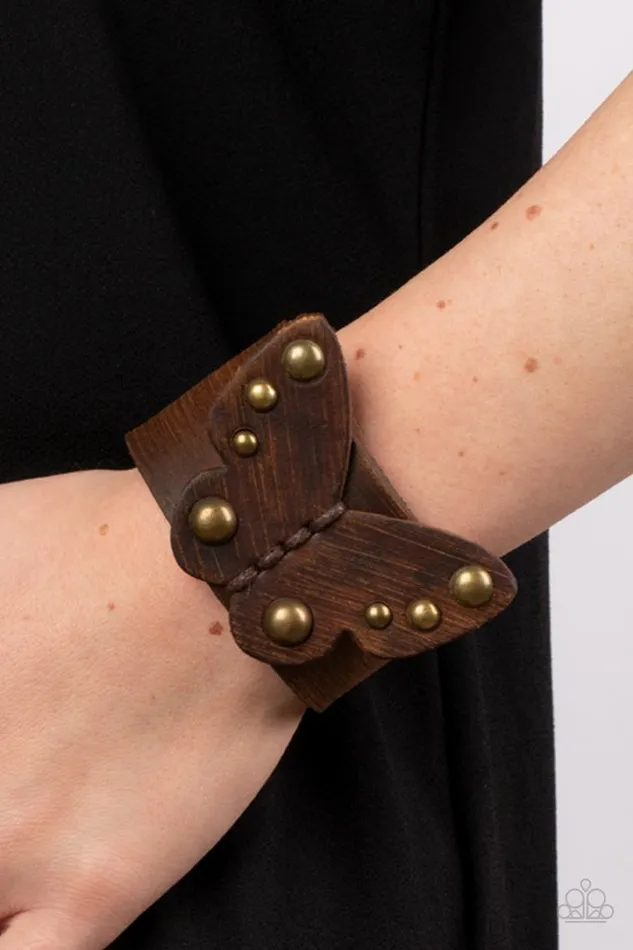 Paparazzi Jewelry Bracelets Paparazzi Bracelet Butterfly Farm Brass