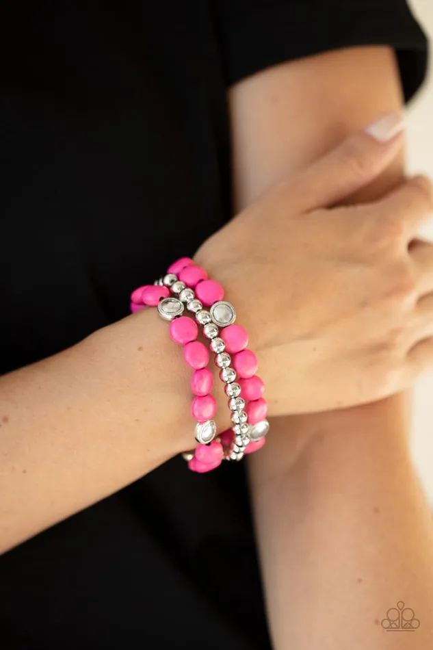 Paparazzi Jewelry Bracelets Paparazzi Bracelet Desert Verbena Pink