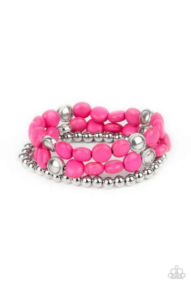 Paparazzi Jewelry Bracelets Paparazzi Bracelet Desert Verbena Pink Paparazzi Jewelry Bracelets Paparazzi Bracelet Desert Verbena Pink