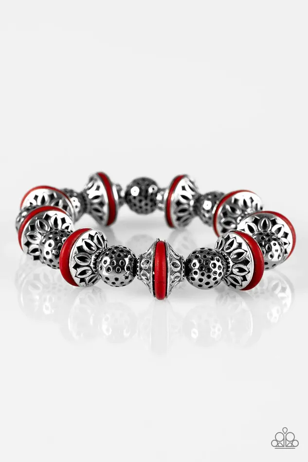 Paparazzi Jewelry Bracelets Paparazzi Bracelet Eastern Enchantment Red