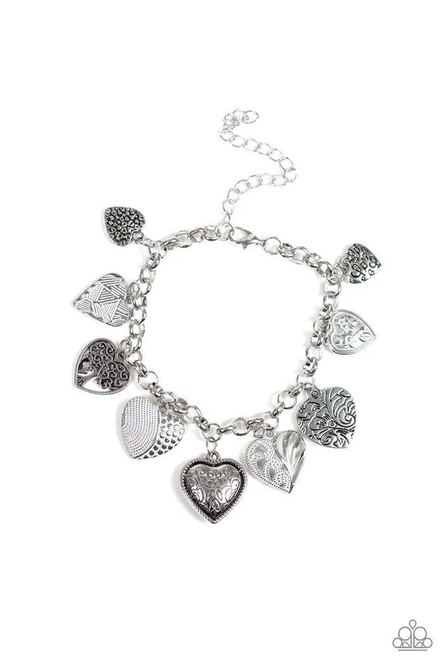 Paparazzi Jewelry Bracelets Paparazzi Bracelet Garden Hearts White
