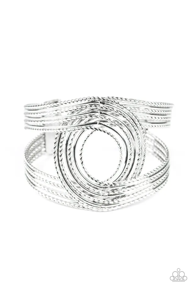 Paparazzi Jewelry Bracelets Paparazzi Bracelet Rustic Coils Silver