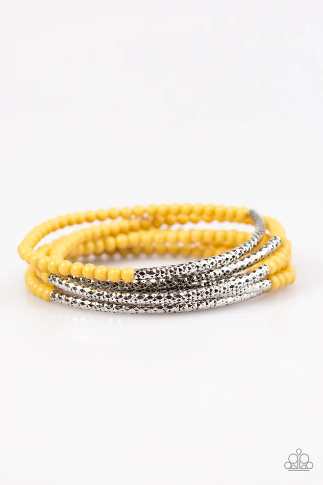 Paparazzi Jewelry Bracelets Paparazzi Bracelet Yours SHINE and Ours Yellow