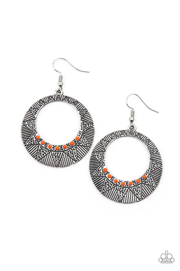 Paparazzi Jewelry Earrings Paparazzi Earring Adobe Dusk Orange Paparazzi Jewelry Earrings Paparazzi Earring Adobe Dusk Orange