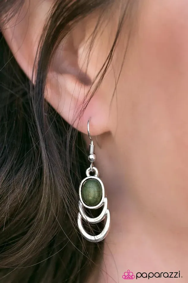 Paparazzi Jewelry Earrings Paparazzi Earring Break New Ground Green