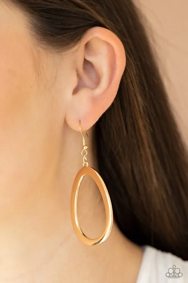 Paparazzi Jewelry Earrings Paparazzi Earring Casual Curves Gold