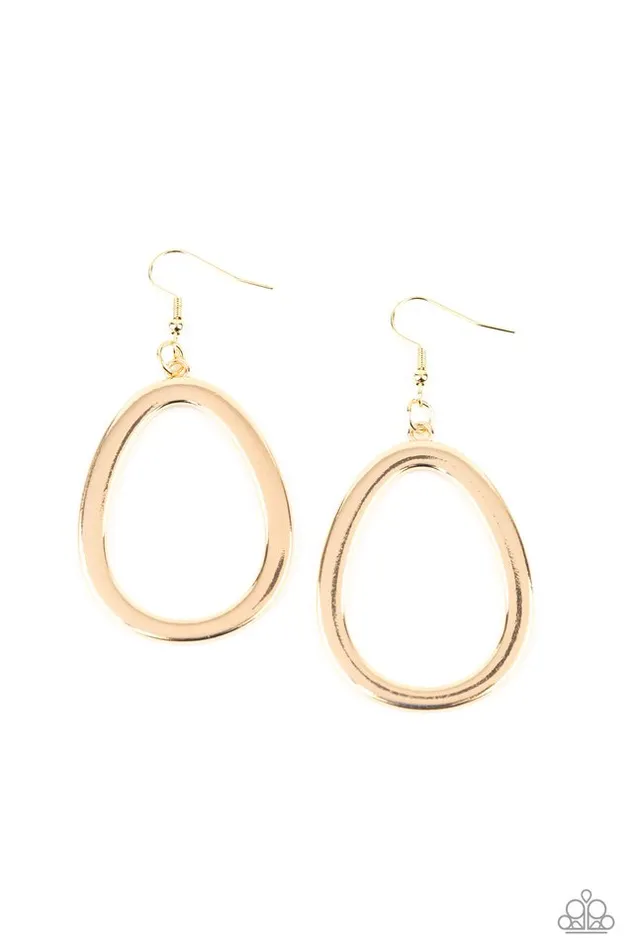 Paparazzi Jewelry Earrings Paparazzi Earring Casual Curves Gold Paparazzi Jewelry Earrings Paparazzi Earring Casual Curves Gold