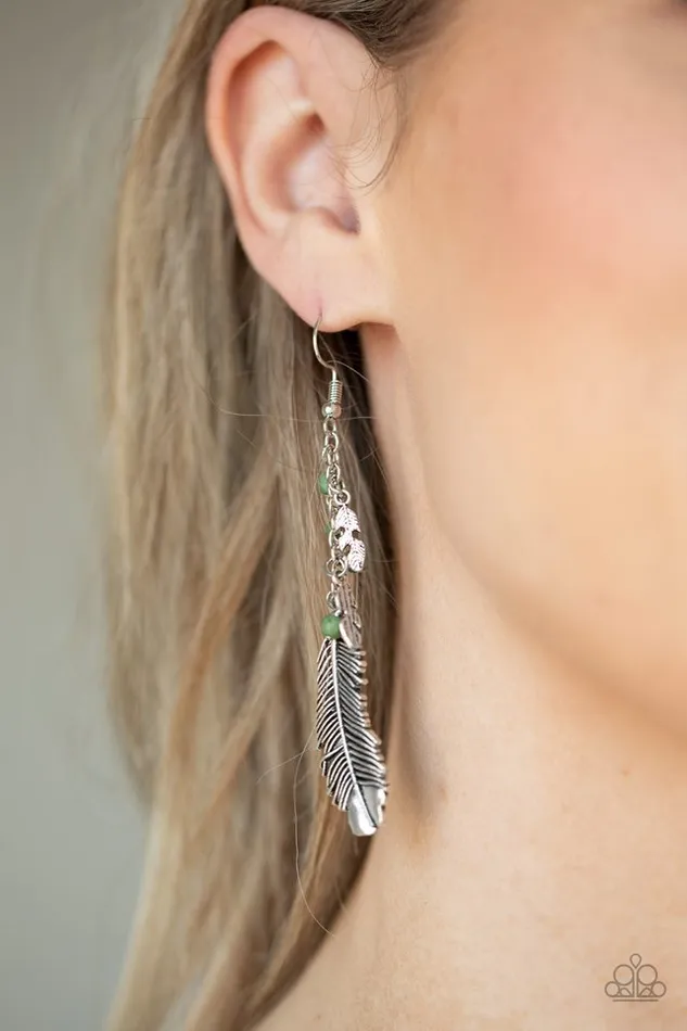 Paparazzi Jewelry Earrings Paparazzi Earring Find Your Flock Green