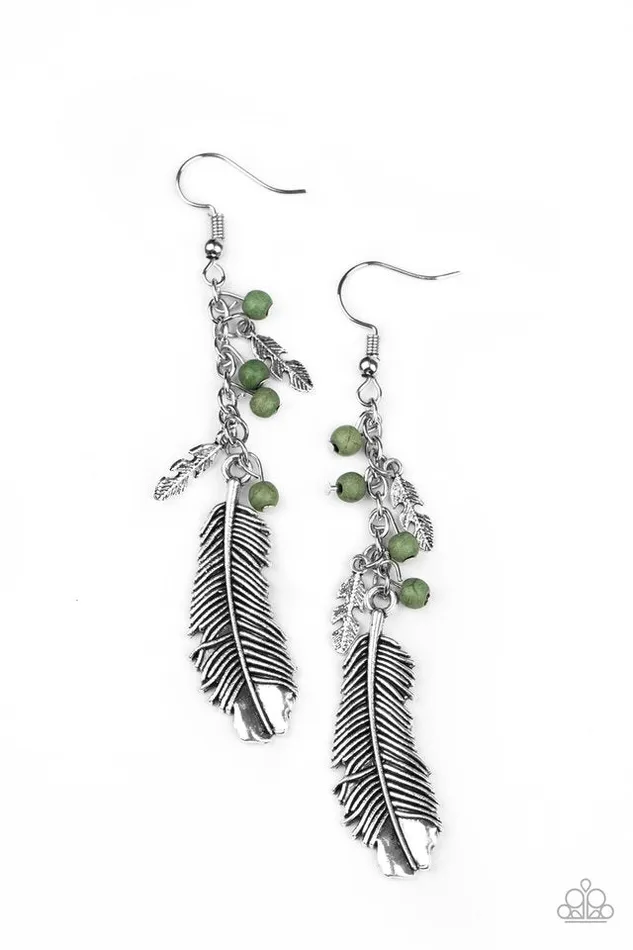 Paparazzi Jewelry Earrings Paparazzi Earring Find Your Flock Green Paparazzi Jewelry Earrings Paparazzi Earring Find Your Flock Green