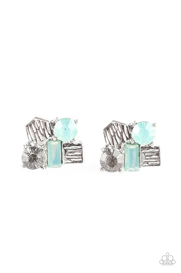 Paparazzi Jewelry Earrings Paparazzi Earring Ill BEAM Back Green Post