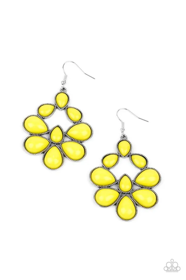 Paparazzi Jewelry Earrings Paparazzi Earring In Crowd Couture Yellow Paparazzi Jewelry Earrings Paparazzi Earring In Crowd Couture Yellow
