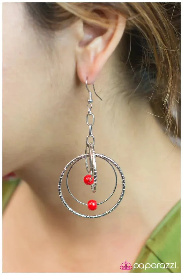 Paparazzi Jewelry Earrings Paparazzi Earring In Your Atmosphere Red