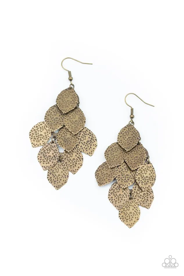 Paparazzi Jewelry Earrings Paparazzi Earring Loud and Leafy Brass Paparazzi Jewelry Earrings Paparazzi Earring Loud and Leafy Brass