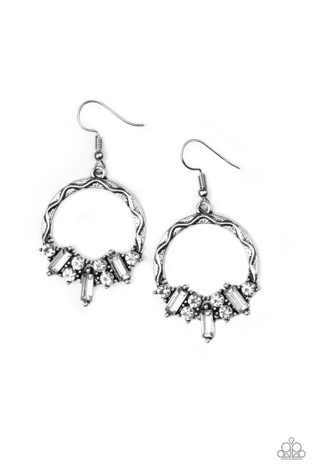 Paparazzi Jewelry Earrings Paparazzi Earring On The Uptrend White