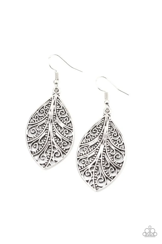 Paparazzi Jewelry Earrings Paparazzi Earring One VINE Day Silver Paparazzi Jewelry Earrings Paparazzi Earring One VINE Day Silver
