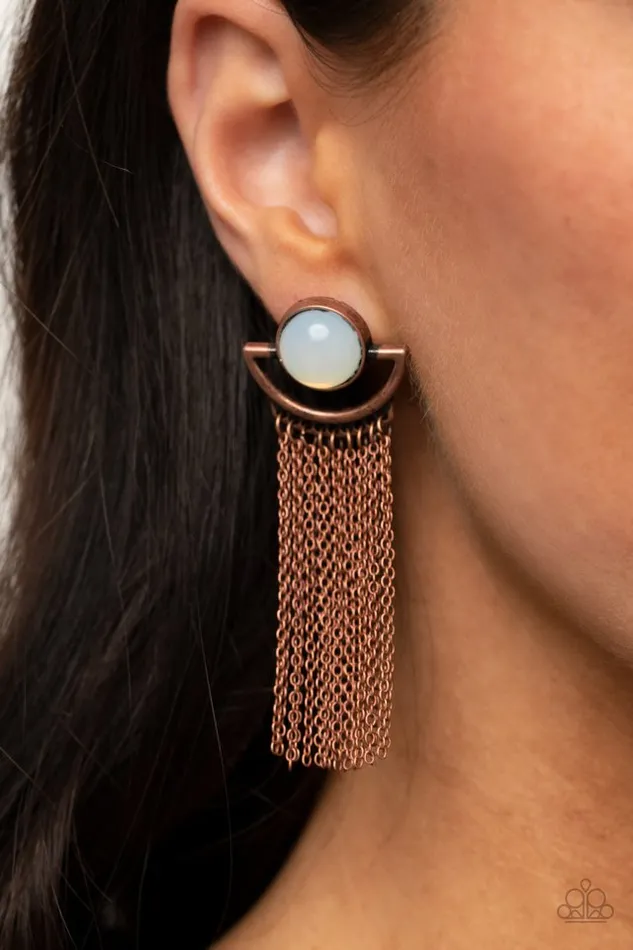 Paparazzi Jewelry Earrings Paparazzi Earring Opal Oracle Copper