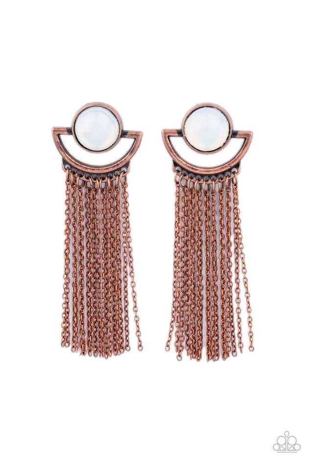 Paparazzi Jewelry Earrings Paparazzi Earring Opal Oracle Copper Paparazzi Jewelry Earrings Paparazzi Earring Opal Oracle Copper