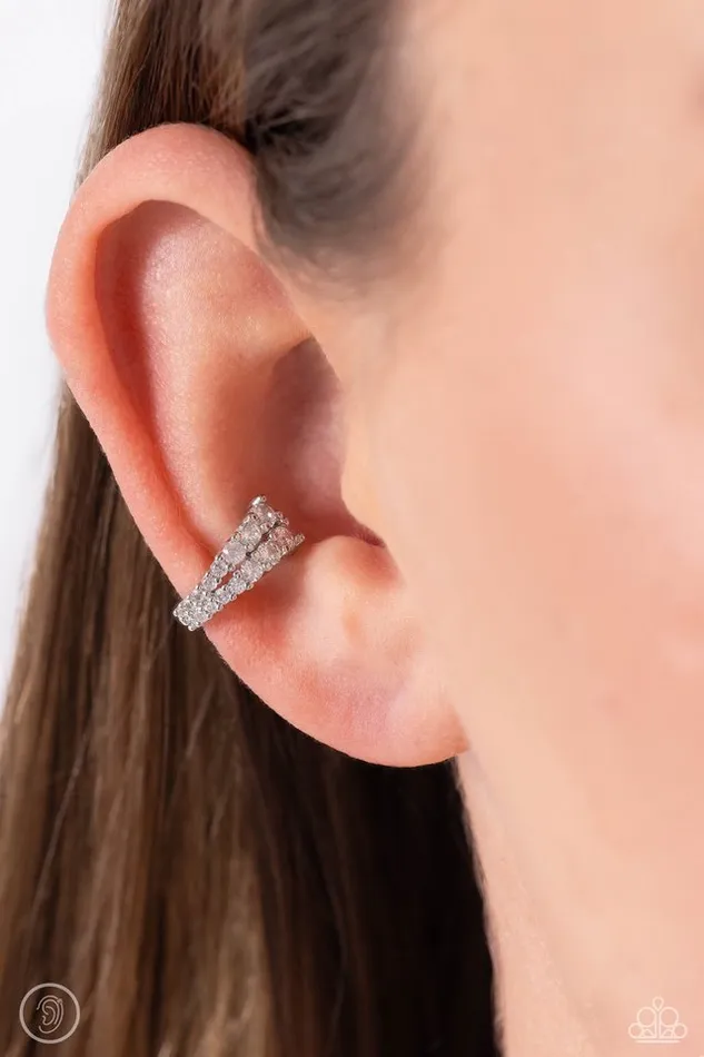Paparazzi Jewelry Earrings Paparazzi Earring Pronged Parisian White