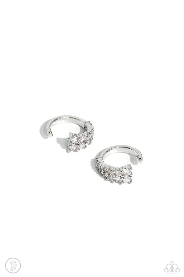 Paparazzi Jewelry Earrings Paparazzi Earring Pronged Parisian White Paparazzi Jewelry Earrings Paparazzi Earring Pronged Parisian White