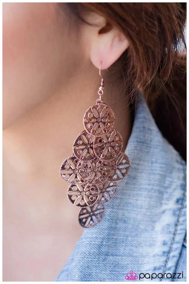 Paparazzi Jewelry Earrings Paparazzi Earring She Sells Seashells Copper