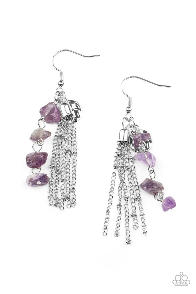 Paparazzi Jewelry Earrings Paparazzi Earring Stone Sensation Purple Paparazzi Jewelry Earrings Paparazzi Earring Stone Sensation Purple