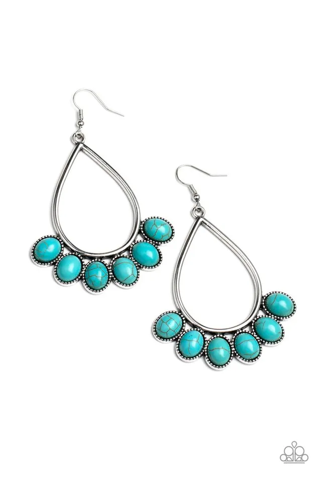 Paparazzi Jewelry Earrings Paparazzi Earring Stone Sky Blue Paparazzi Jewelry Earrings Paparazzi Earring Stone Sky Blue