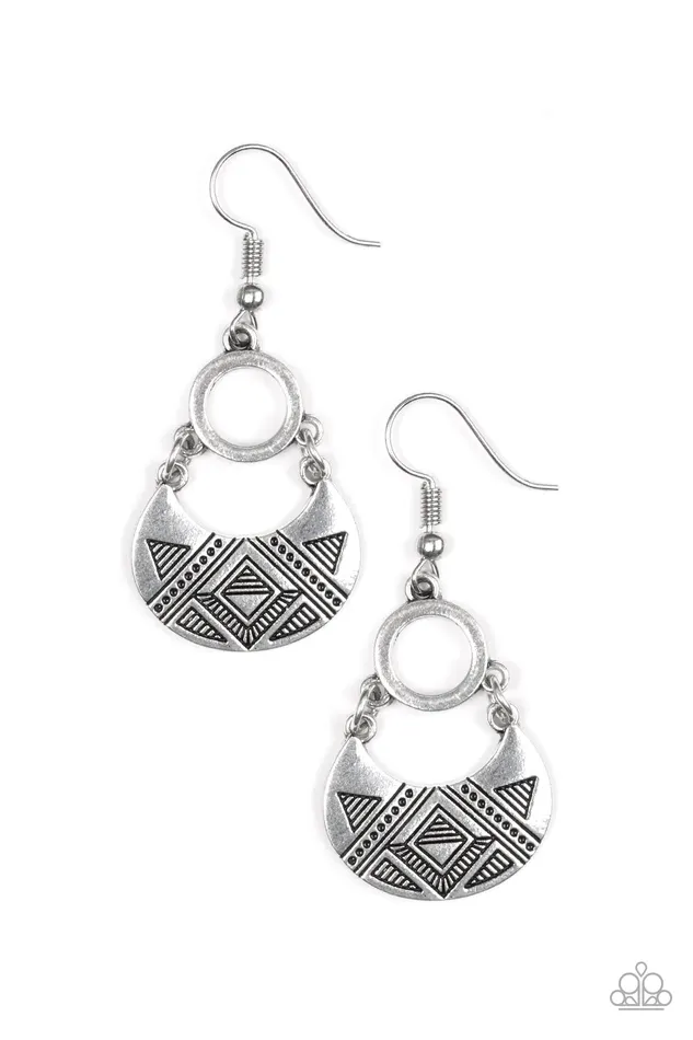 Paparazzi Jewelry Earrings Paparazzi Earring West Side Wild Silver