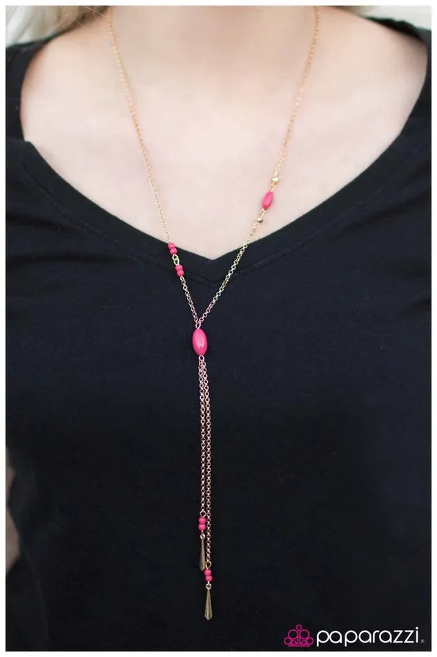 Paparazzi Jewelry Necklaces Paparazzi Necklace A Double Shot Pink