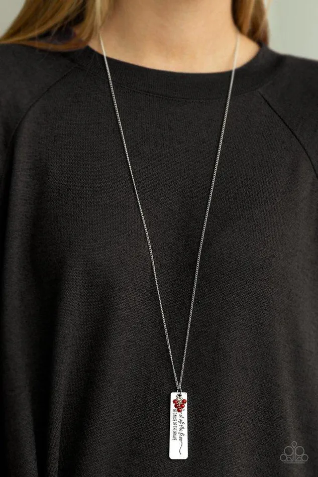 Paparazzi Jewelry Necklaces Paparazzi Necklace Because Of The Brave Red